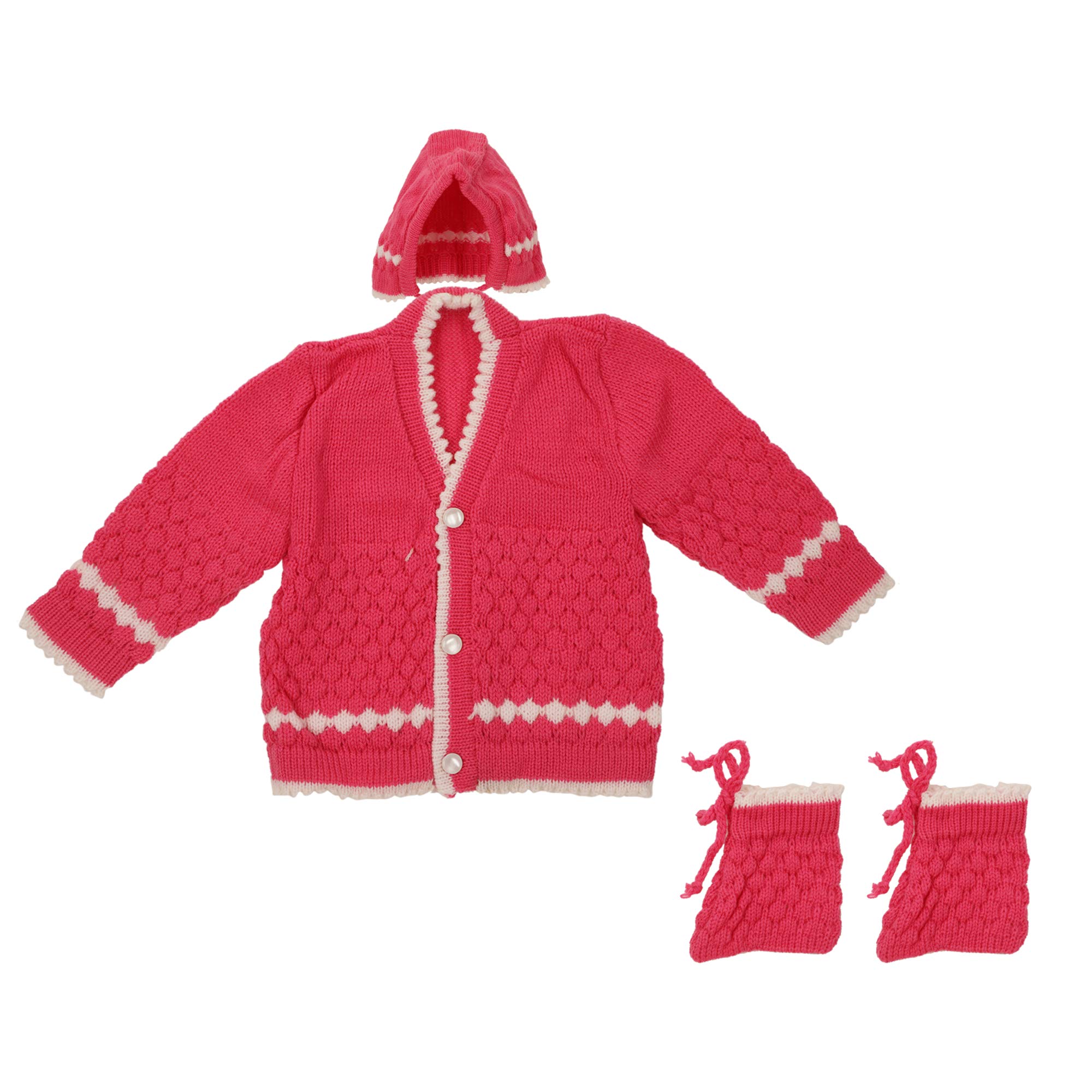 MONTUBUNTYNew Born Baby Clothes Set 0-3 Months | Woollen Sweater | Born Baby