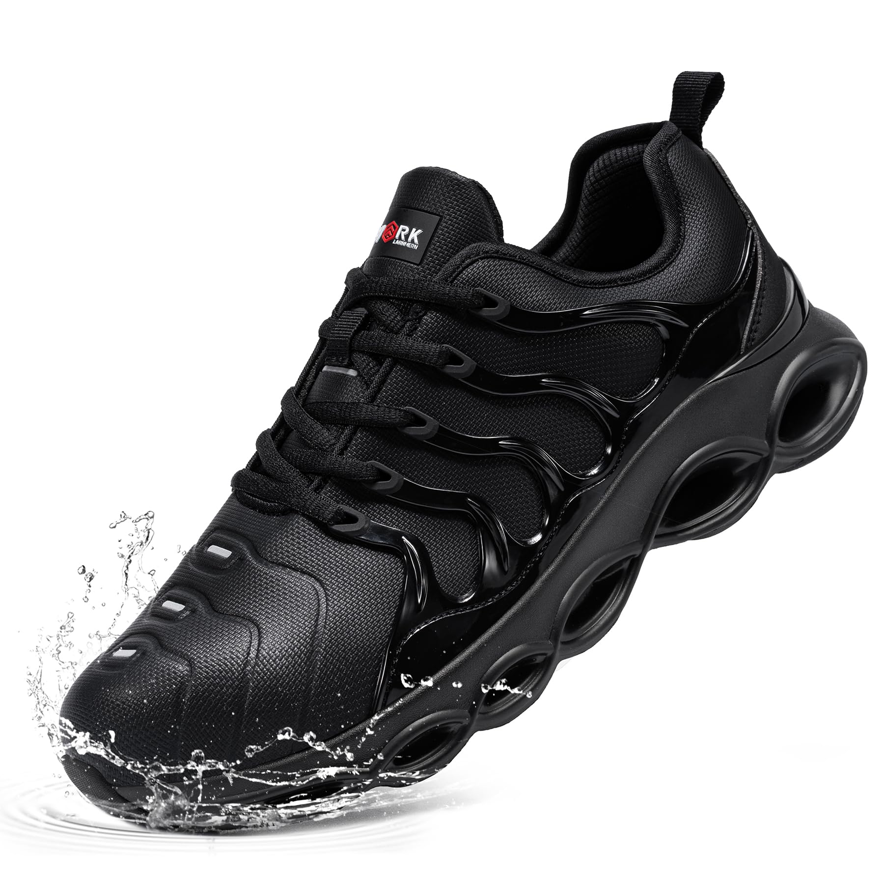 LARNMERN Scarpe Antinfortunistiche Uomo Impermeabile Ammorti Leggere Scarpe Antinfortunistica Scarpe da Lavoro con Punta in Acciaio Comodo Moda Anti-Spacca