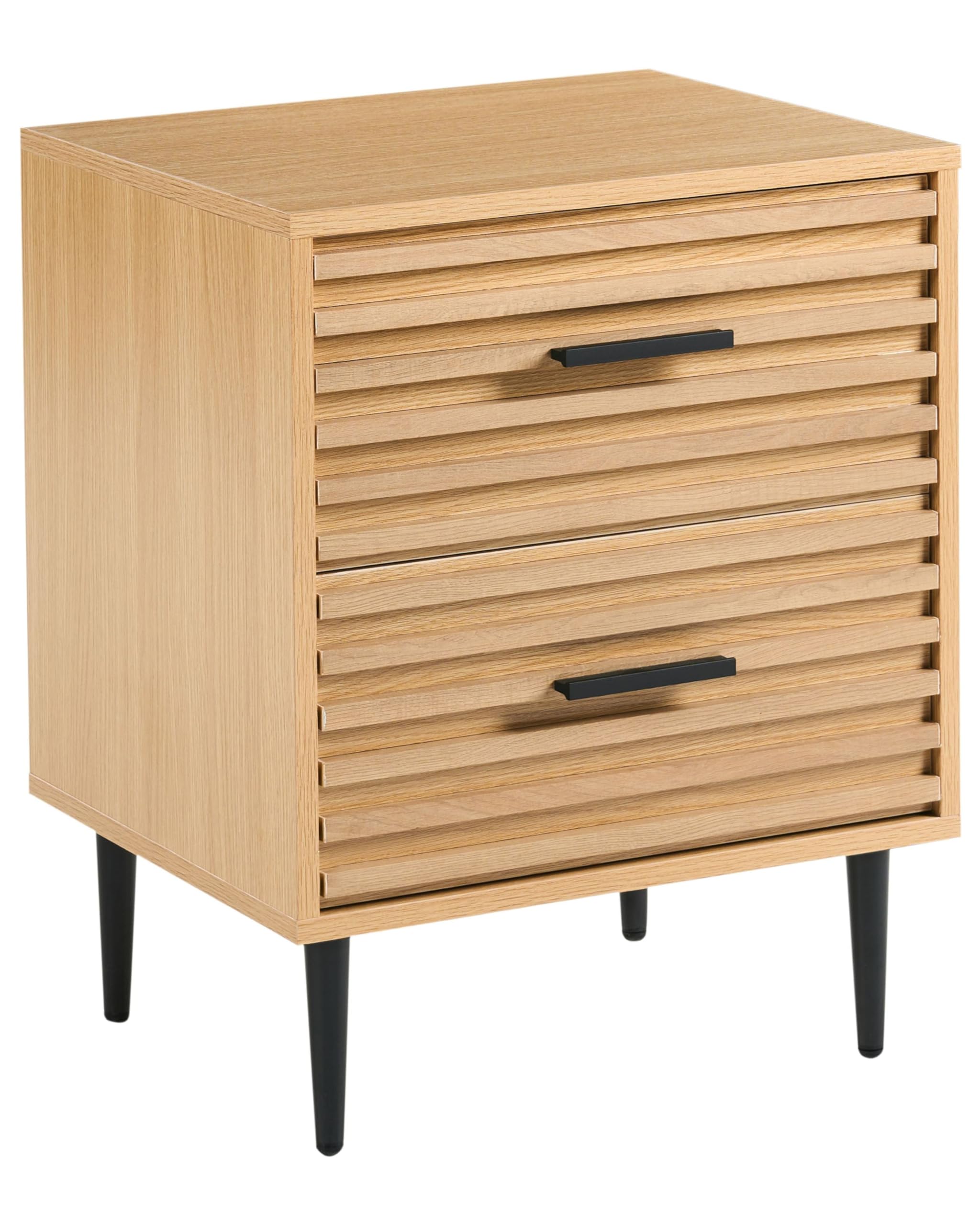 KEITH Nachttisch – Hellbraun, 2 Schubladen