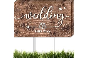 Gorgeous Double-Sided Wedding Directional Yard Signs