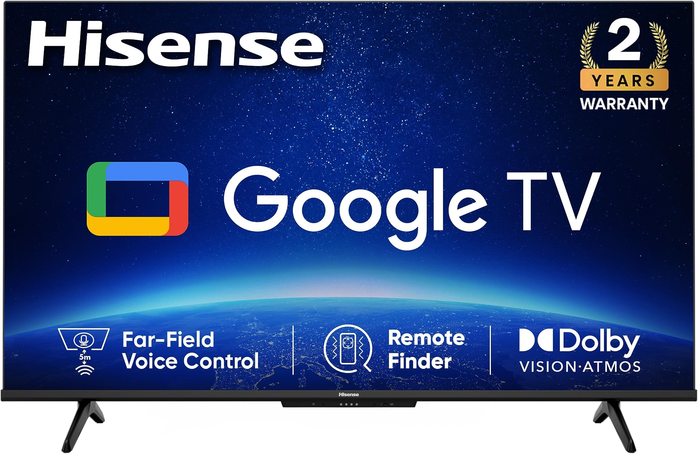 Hisense 139 cm (55 inches) Bezelless Series 4K Ultra HD Smart LED Google TV 55A6H (Black)