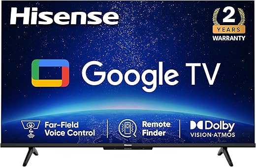 Hisense 108 cm (43 inches) Bezelless Series 4K Ultra HD Smart LED Google TV 43A6H (Black)