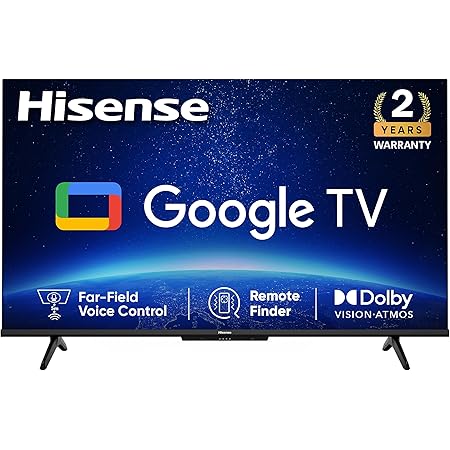 Hisense 108 cm (43 inches) Bezelless Series 4K Ultra HD Smart LED Google TV 43A6H (Black)