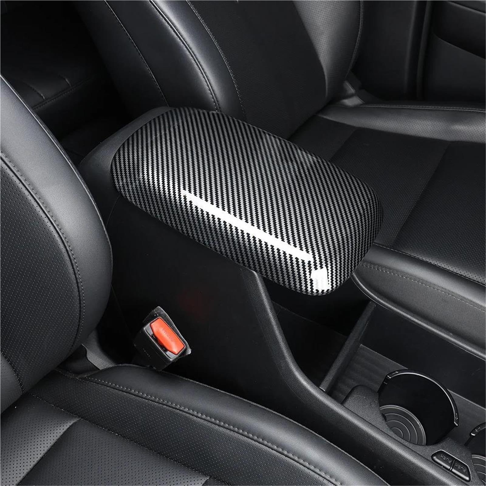 Copri Bracciolo Auto Per Hyundai Kona SX2 2024-2026 Auto Bracciolo Fodere Per Cuscini In Fibra Di Carbonio ABS Console Box Pad LHD/RHD