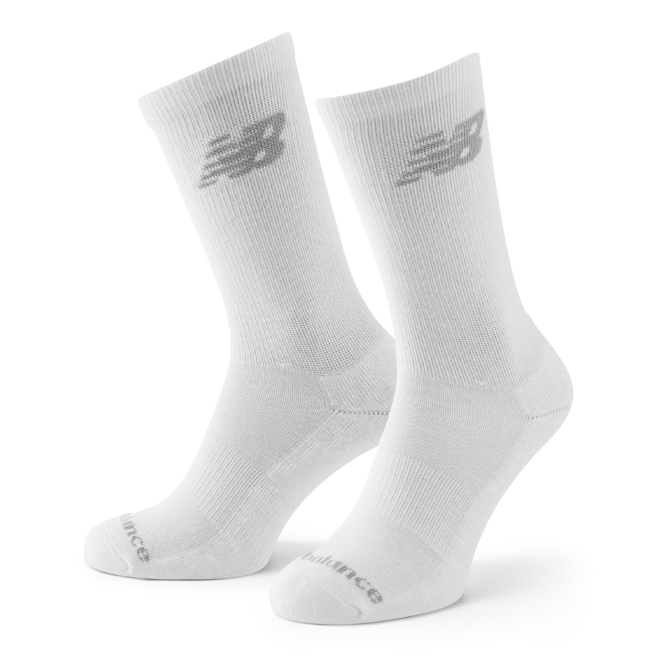 New Balance - White Sport Socks, Cushioned, 10 Pack (Medium)