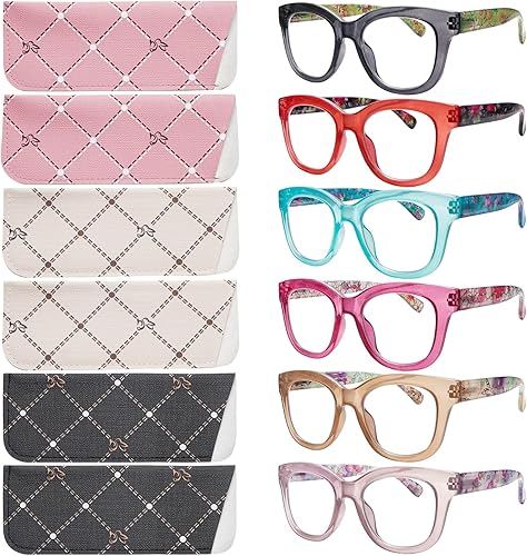 Miniatura 1 de MAEOWN Oprah Style - Gafas de lectura para mujer, bloqueo de luz azul, paquete de 6 lentes para lectura de computadora, lentes de calidad de moda