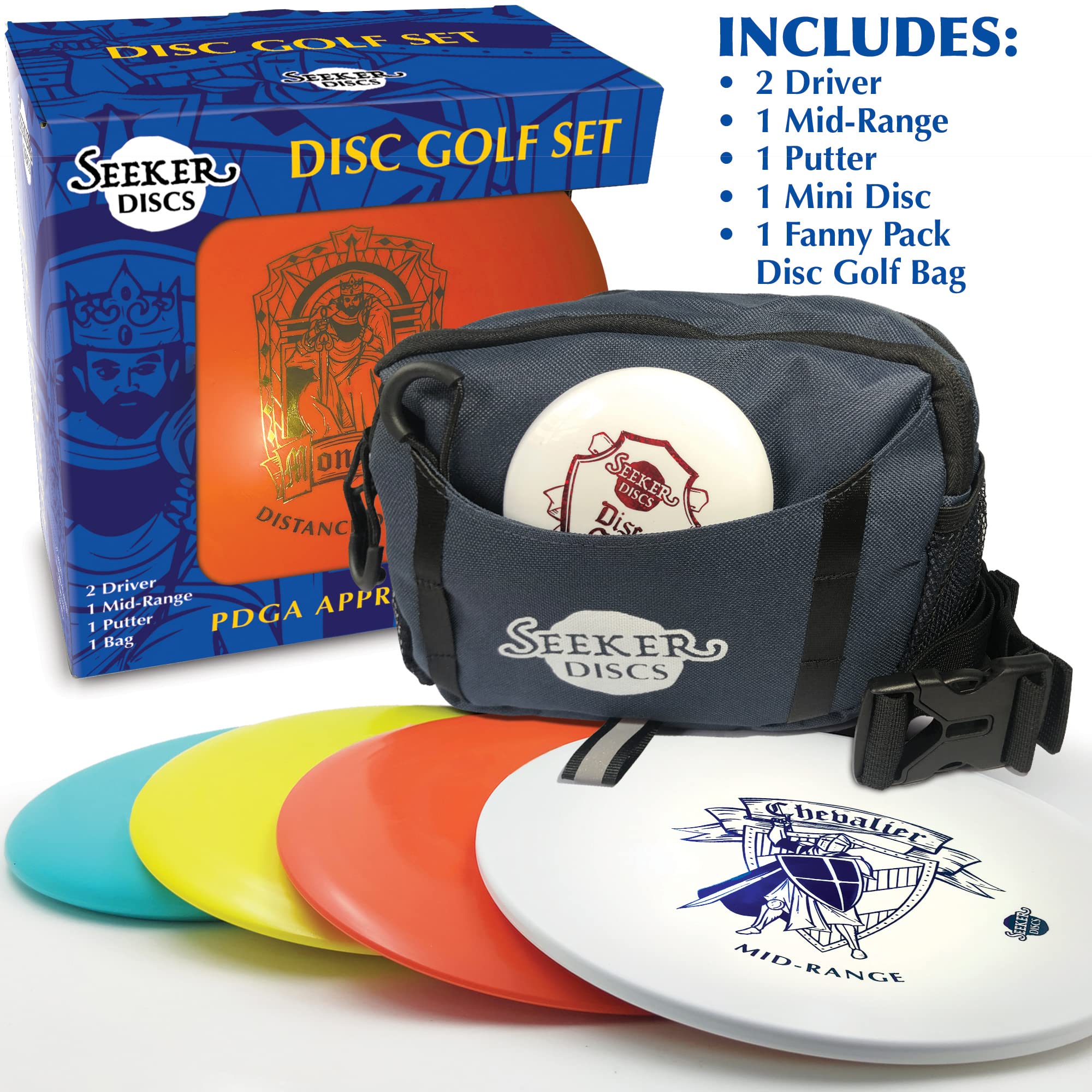 Pink Carat9Piece Disc Golf Set with Innovations Trademark Carry By Bag