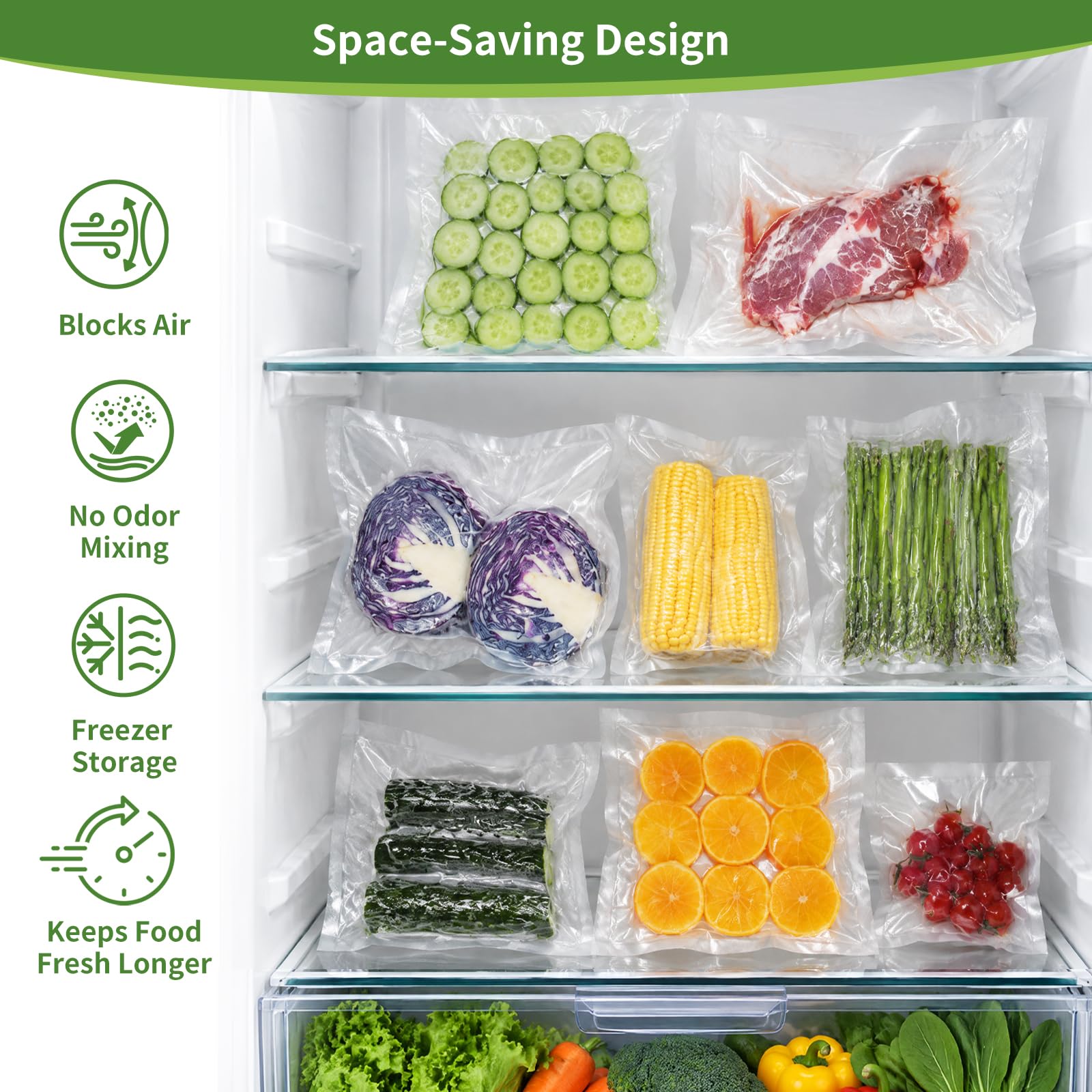 Vacuum Sealer Bags - 200 Pint Bags -5 Vacuum Sealer Bags - 200 Pint Bags -5
