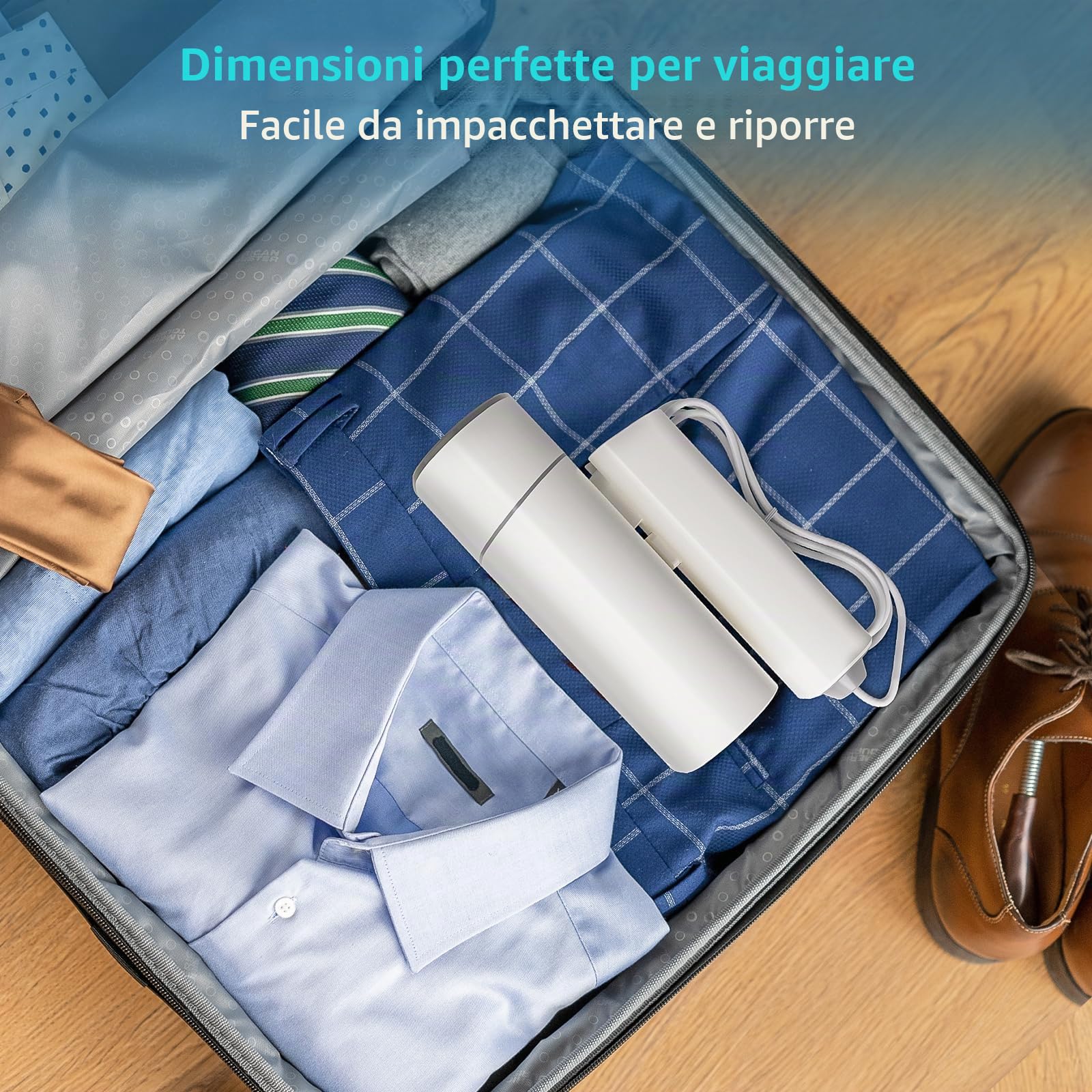 VINATO Ferro da Stiro Verticale, Vaporizzatore da 1300W con Serbatoio dell'acqua per Vapore, Ferro da Stiro a Vapore per Vestiti, Riscaldamento Rapido e Rimozione Delle Pieghe per i Vestiti