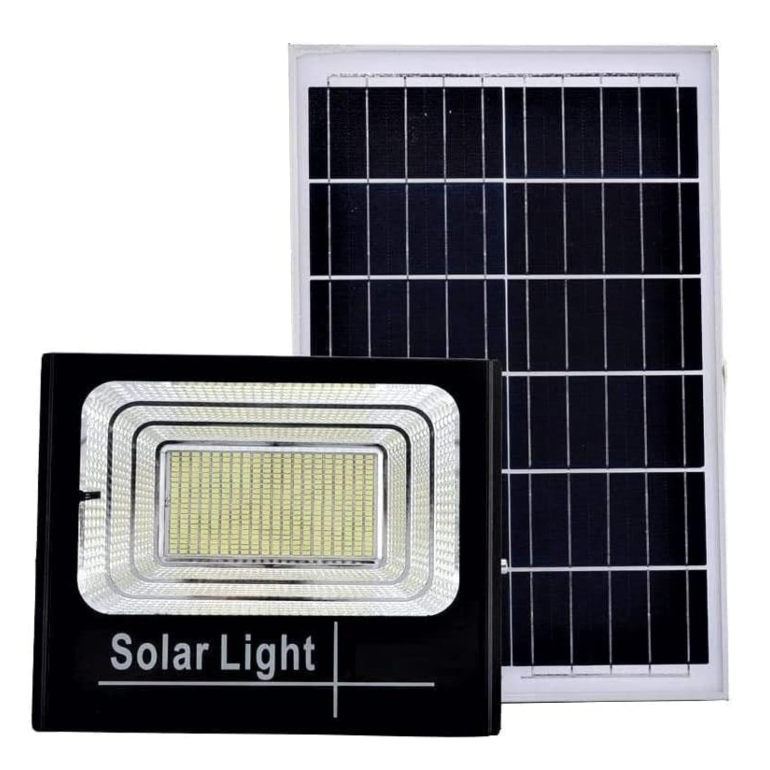 YASTA 3 Pezzi Faro led da esterno con pannello solare 100 W Faretto Led Luce Fredda Faro Crepuscolare Da Giardino Proiettore Con Telecomando 6000K IP66