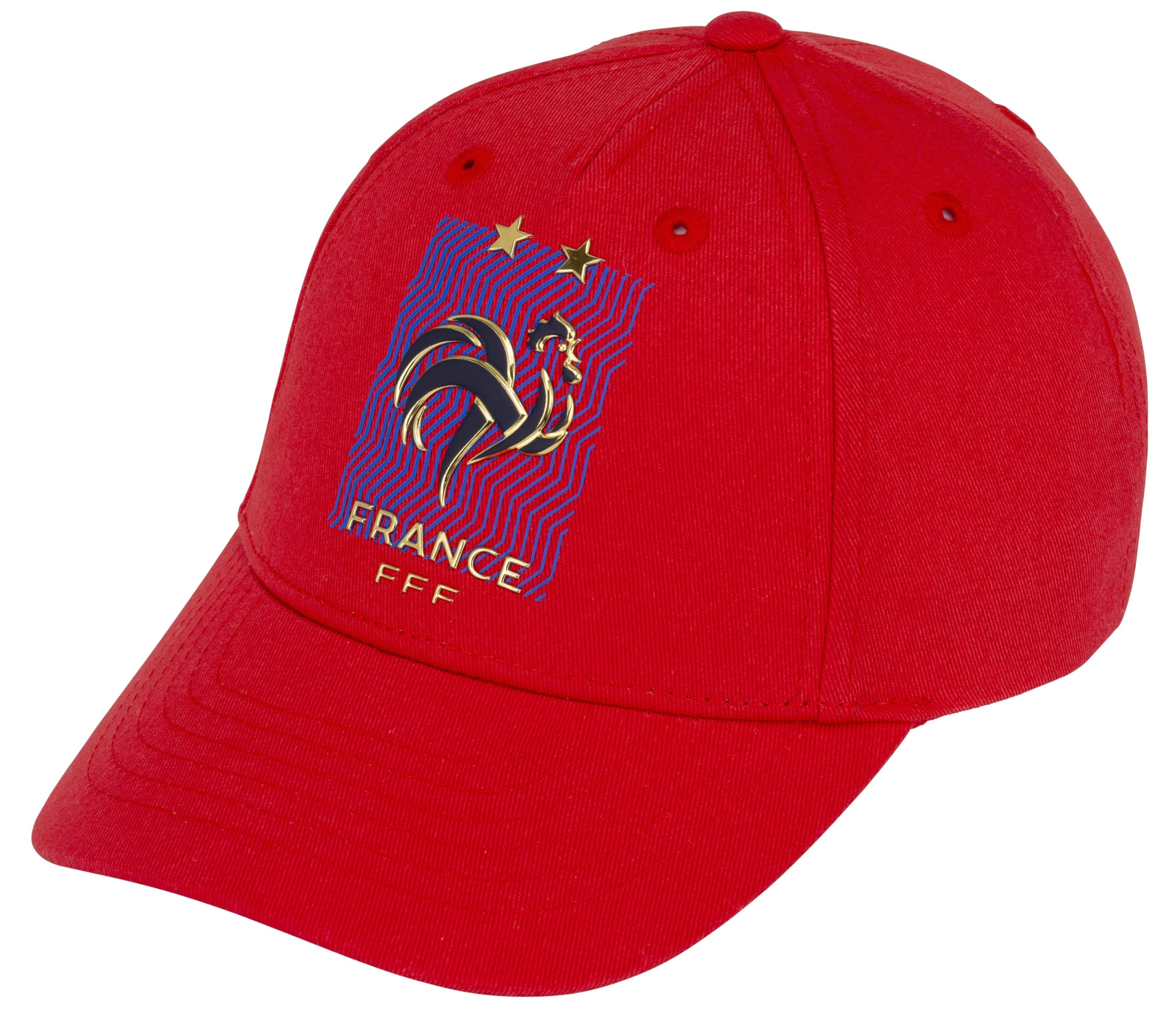 Casquette Officielle FFF Equipe De France – Enfant Garçon, Taille Réglable, Polyester, Collection Officielle, Bleu/marque Protégée