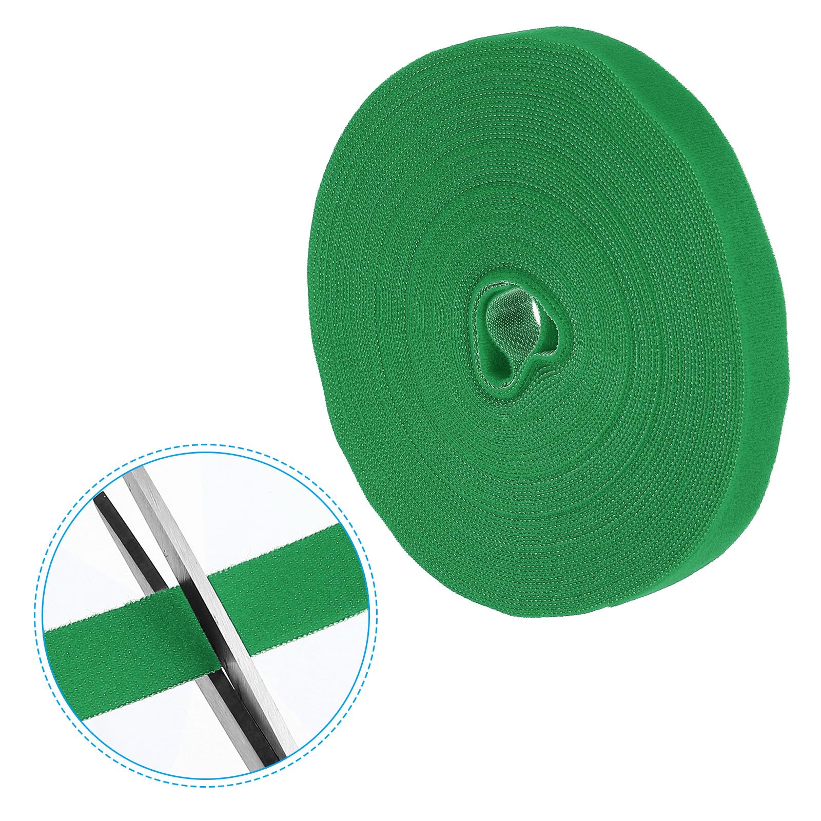 PATIKIL Hook and Loop Straps 0.8 in x 65 Ft, Adjustable Cinch Straps Fastening Cable Straps for Bundling Storage Organization Green - Image 4