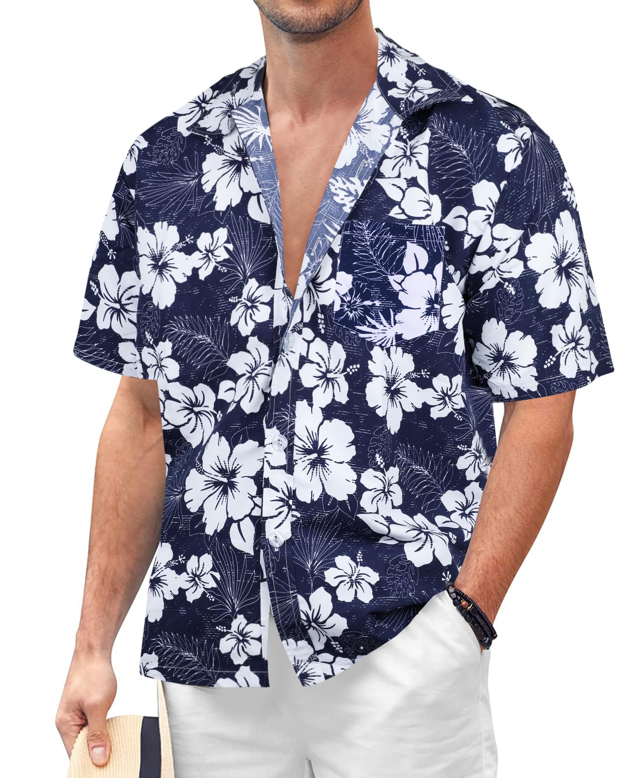 Danfiki Camisa Hawaiana Hombre Camisa de Playa Camisas de Verano para Hombre Camisa Causal para la Playa