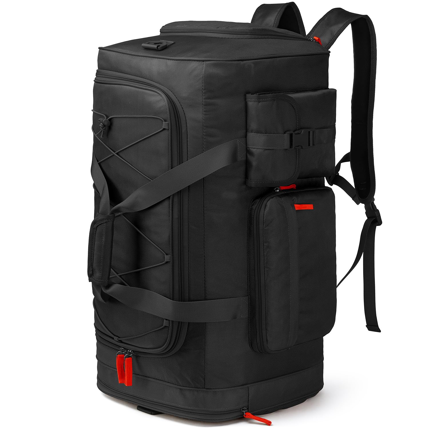 TAIHOYIN Reisetasche Herren 70L Große Sporttasche mit Schuhfach und Wasserdichten Funktion für Training und Reisen Schwa