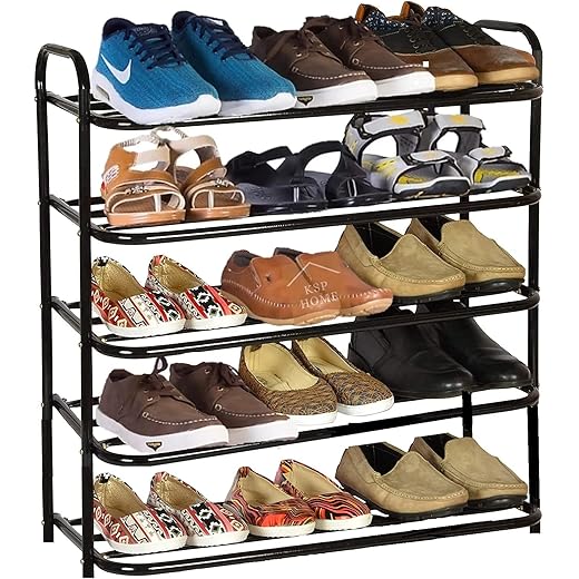 Heavy Metal Shoe Rack 5-Tier 25 cm