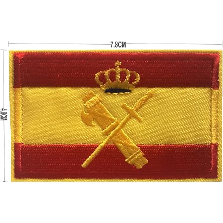 BANDERA DEL PARCHE BORDADO PARA PLANCHAR O COSER (Guardia Civil 7.8cm) :  Hogar y cocina