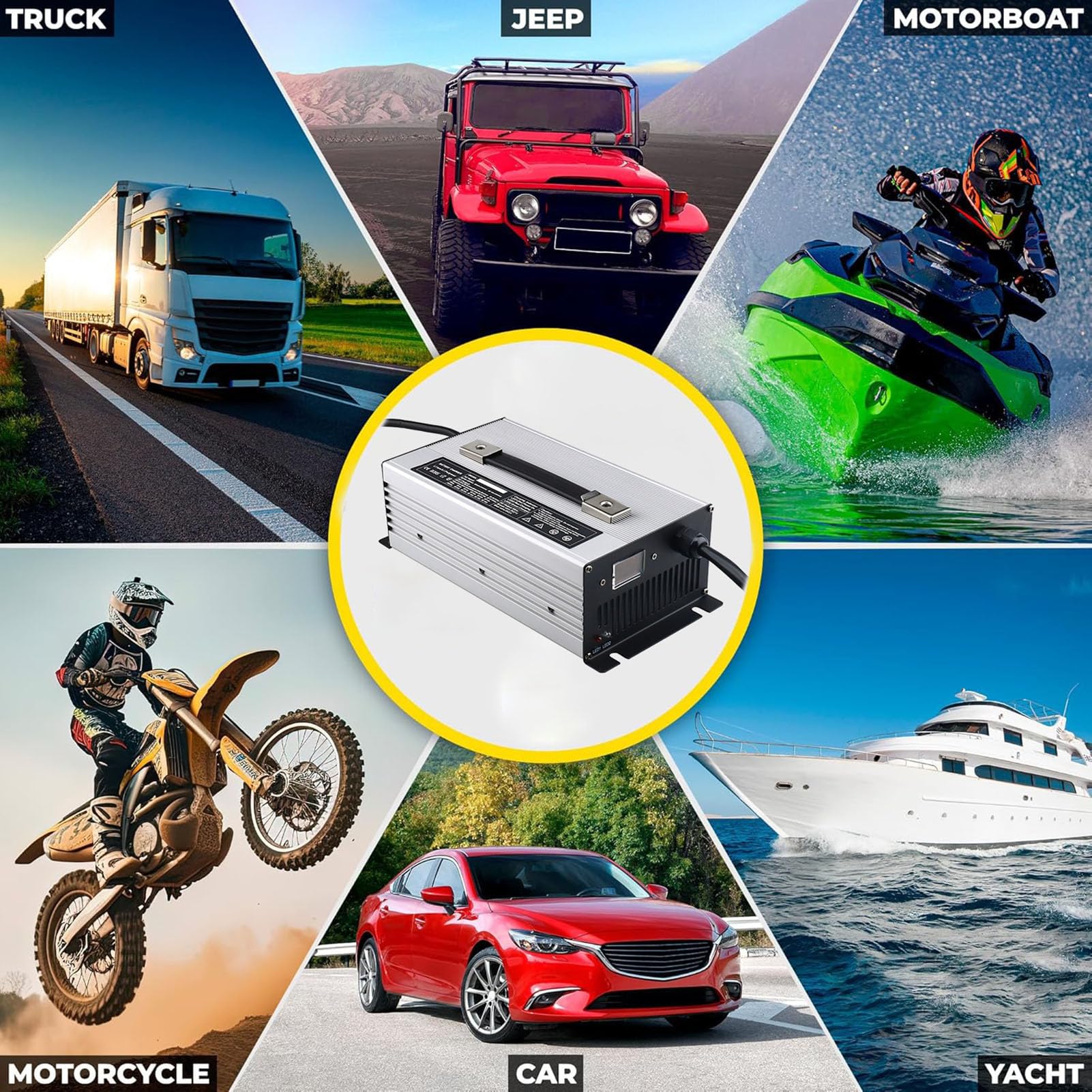 ładowarka Samochodowa 12 V (50 A/45 A/40 A/30 A/25 A), ładowarki Do Akumulatorów Kwasowo-ołowiowych, Do Konserwacji Samochodów Do Samochodów, Motocykli, Ciężarówek I Kosiarek(Size:12V/45A)