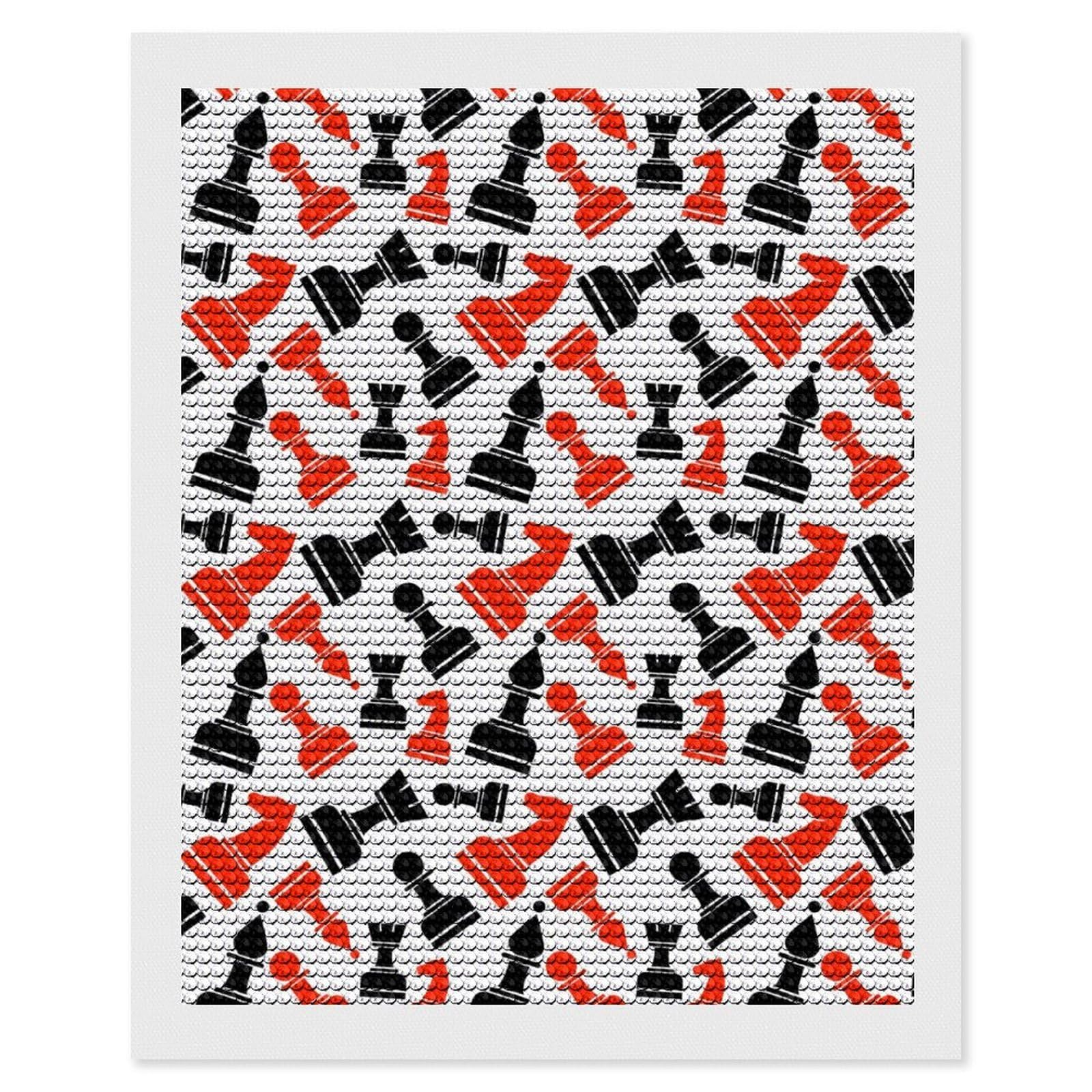 Nclqvjxzkhw Style Chess Diamond Art Painting For Adult Round Diamonds Pictures Arts Crafts Home Wall Decor 16"X20"