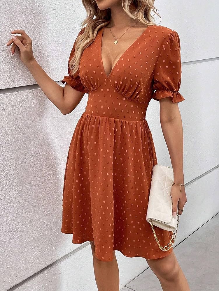 sismetry【orange】 back ribbon puff dress lavender】 back ribbon puff dress | sismetry