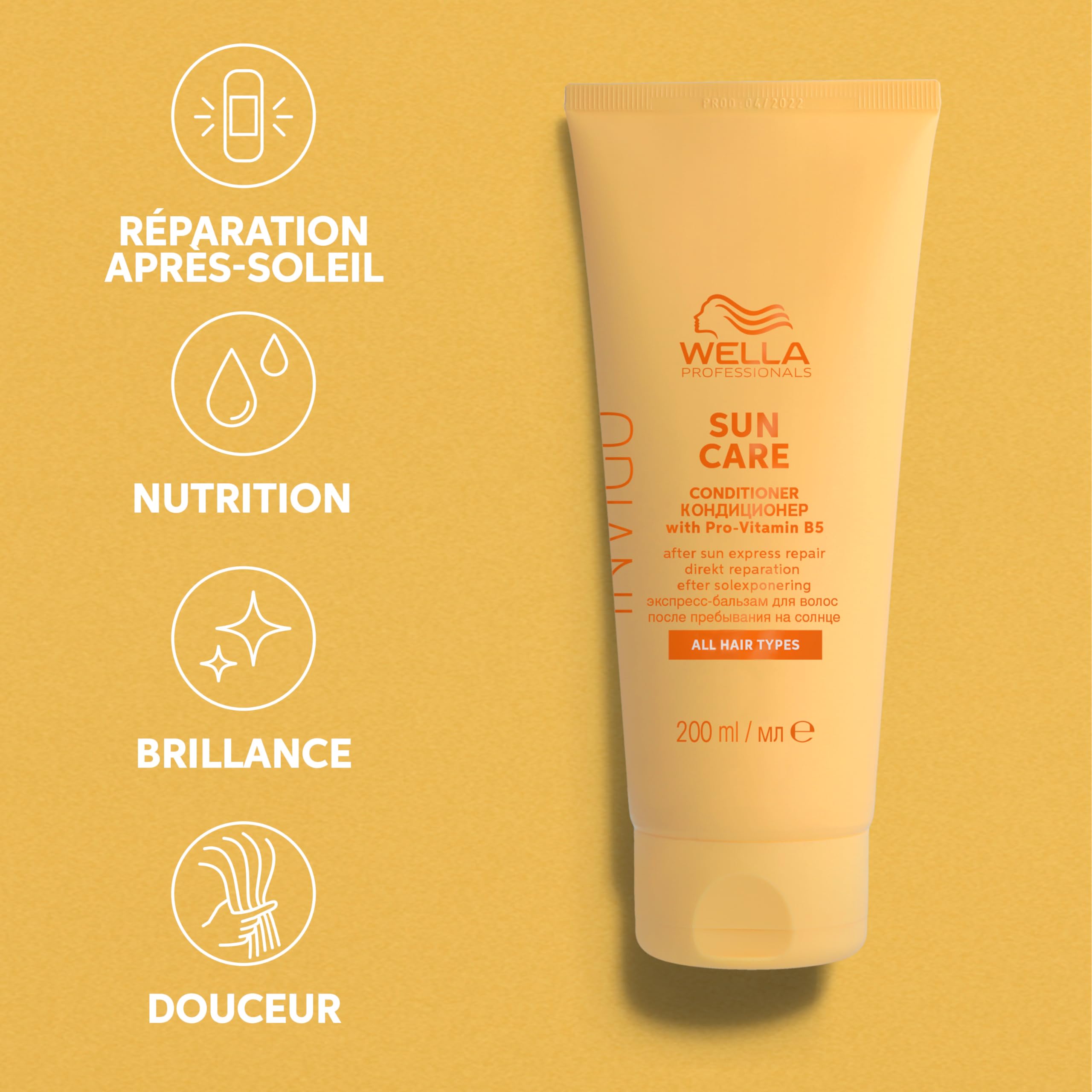 Wella Professionals INVIGO SUN CARE Shampoing réparateur après-soleil, ​Après-shampoing express et UV Spray protection