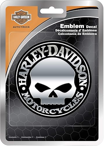 Harley-Davidson calcomanía de emblema cromado