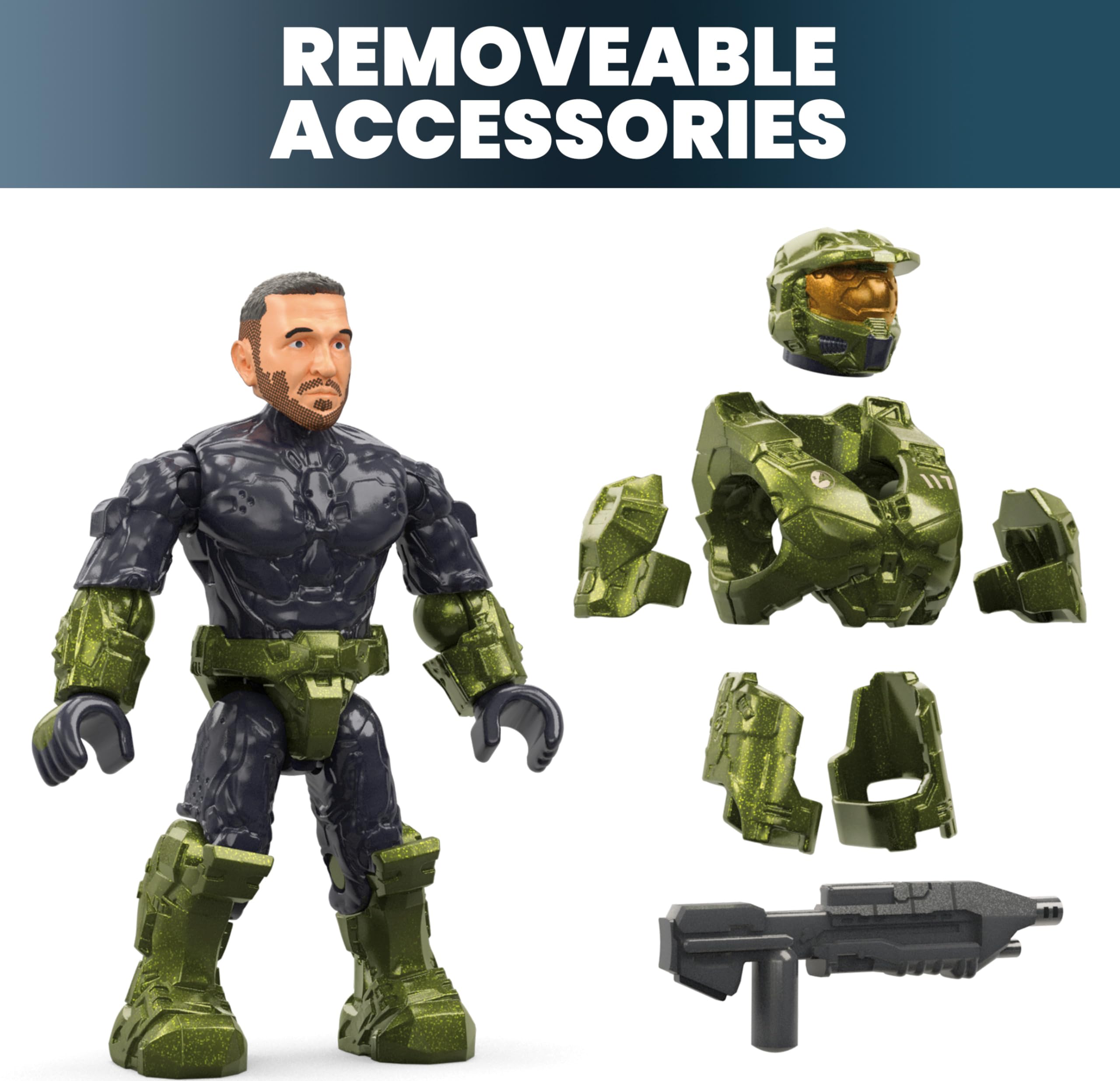 Snapklik.com : MEGA Halo Building Toys Set, FLEETCOM Warthog ATV Vehicle