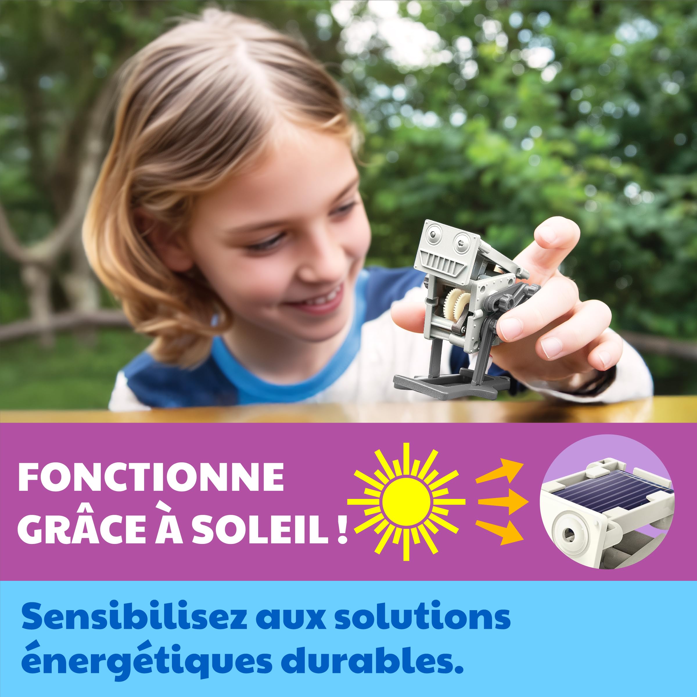 4M Kidz Labs Kit de Fabrication Green Science : Mini Robot Solaire 3 en 1