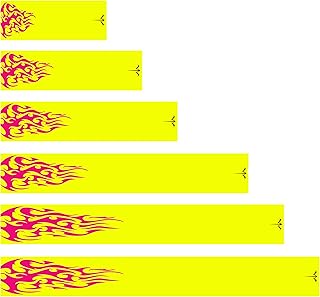 White Water Archery Tribal Flames 1 Fluorescent Neon Yellow Pink Flames Arrow Wraps 15 Pc (9, 1)