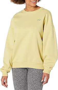 Alo Yoga Accolade Crew Neck Pullover, Bluestone, XXS, Bluestone