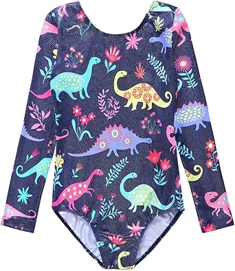 HOZIY Gymnastics Leotards for Girls Unicorn Pink Purple Sparkly Dancewear Activewear Quick Dry
