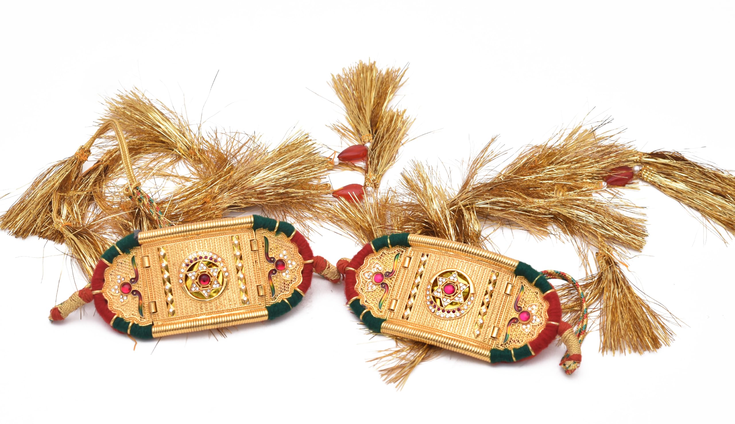 Rajasthani Style Wedding Rajwadi Rajputi Bajuband Jewelry Set For Women & Girls (Pack Of 2)-image-33