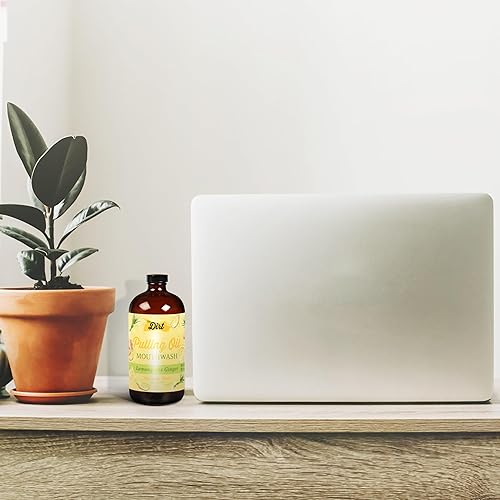 Miniatura 6 de THE DIRT Enjuague bucal Oil Pulling - Sin gluten - Elimina la placa, el sarro, el mal aliento y blanquea los dientes (hierba limón y jengibre, 8