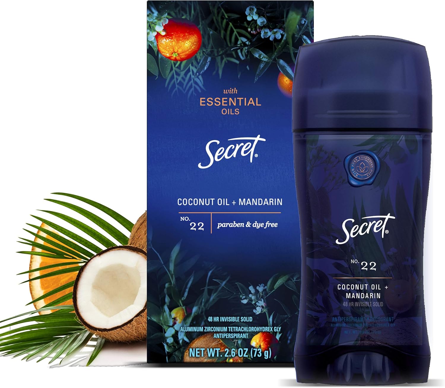 Secret Antiperspirant Deodorant for Women With Pure Essential Oils