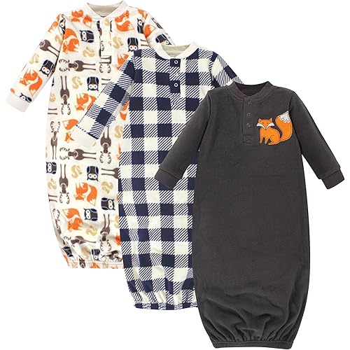 Hudson Baby Unisex Baby Fleece Gowns