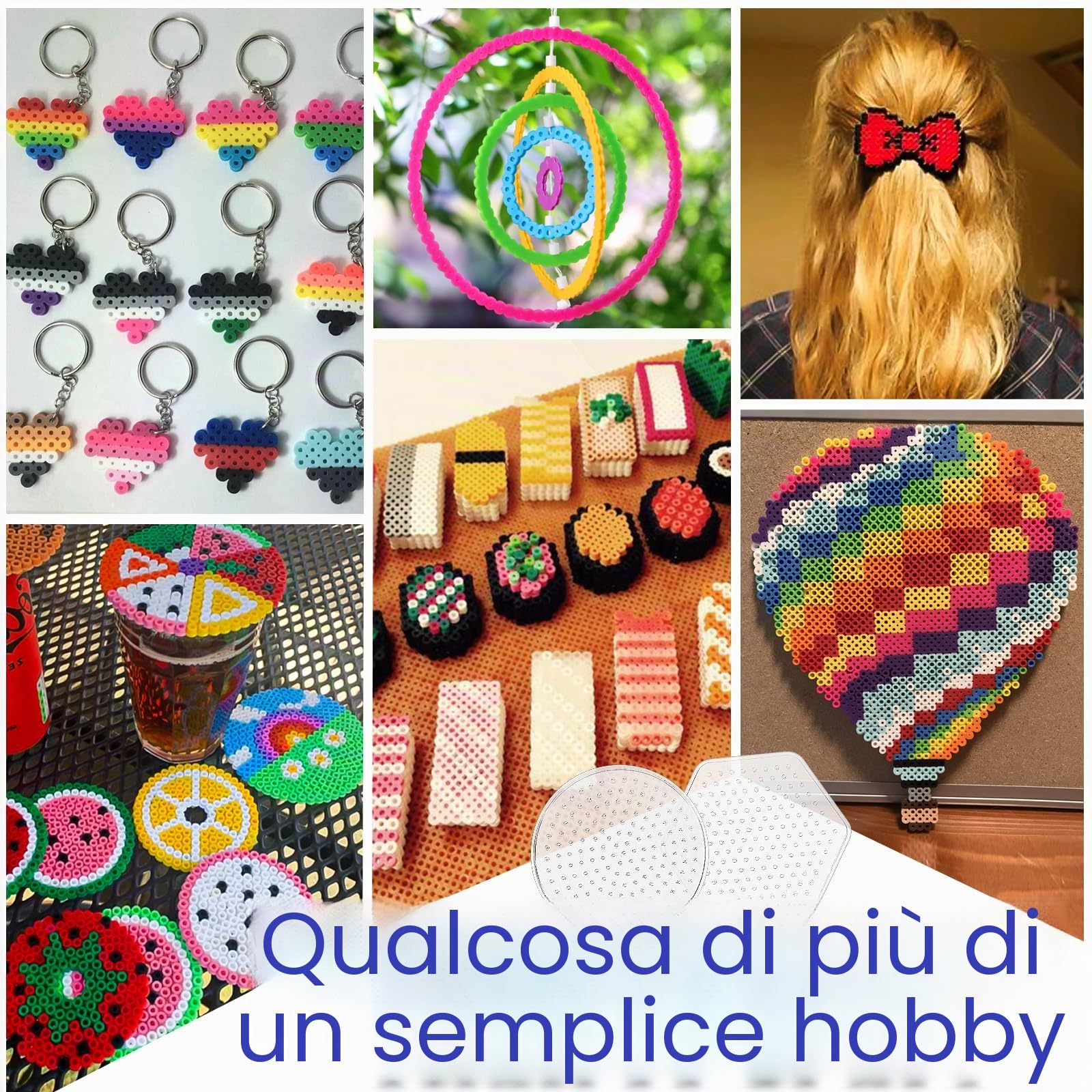 FunzBo Set di Perline da Stirare 23000 Pezzi con 106 Schemi - Perline Piatte 5mm per Bambini da 6 Anni, Adulti e Appassionati di Fai da Te, Ideale per Creatività, Relax Meditativo e Tempo in Famiglia