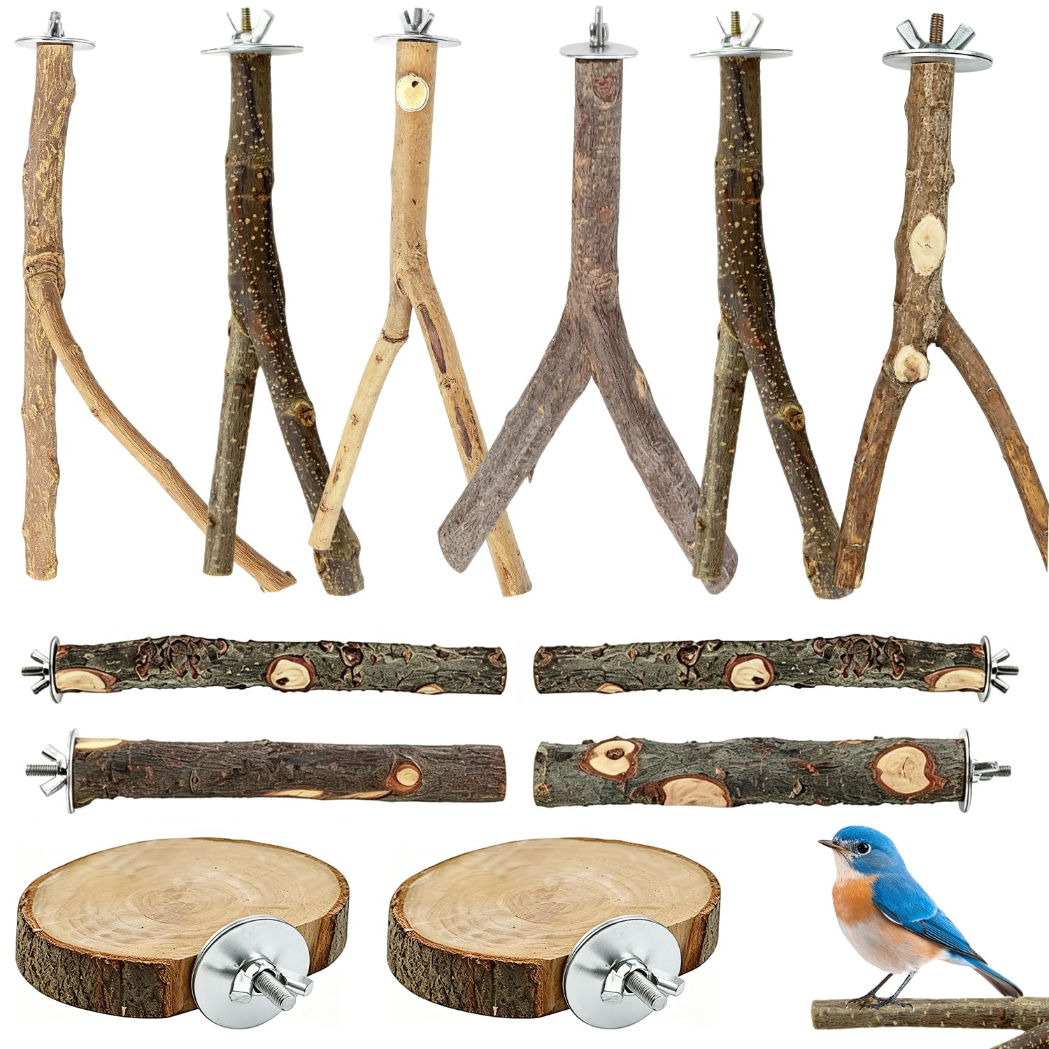 12 perchoirs oiseaux texturés