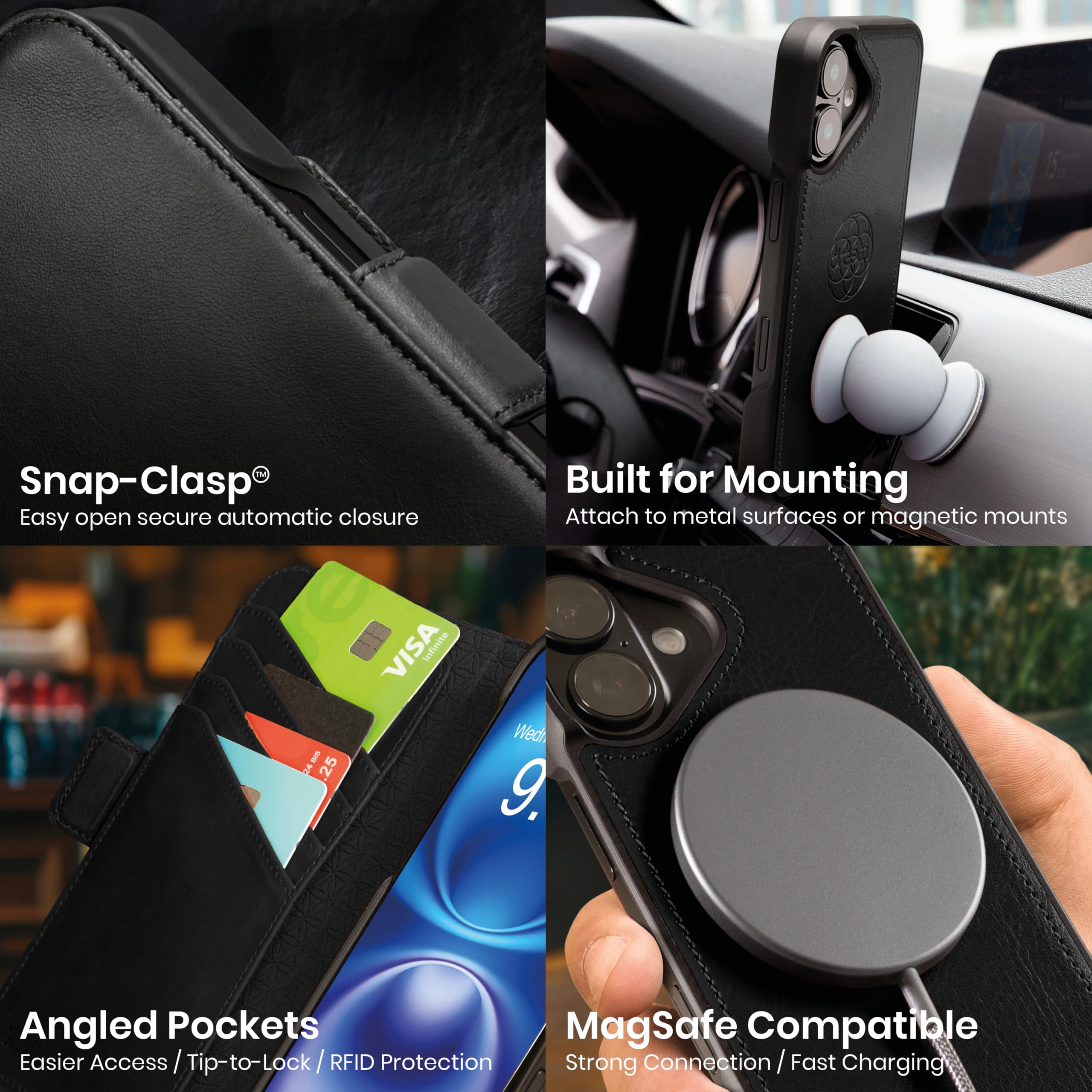 Dreem Wallet Case for iPhone 16 Plus, Revolutionary Vert/Hor Phone