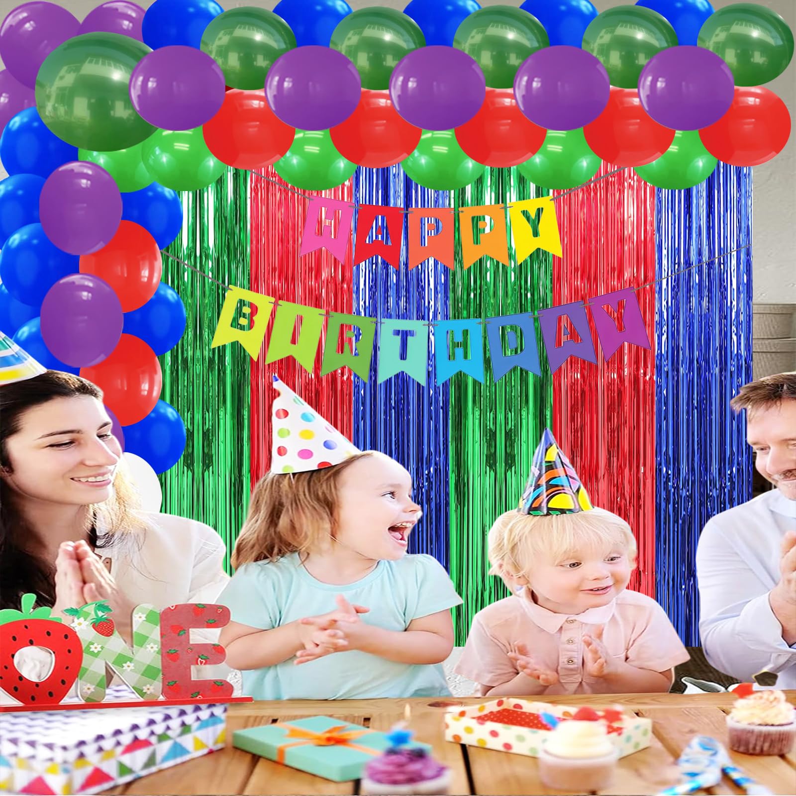 KatchOn Large Happy Birthday Banner - 10ft Yellow Cartoon Theme Pre-Strung Decor - View #4