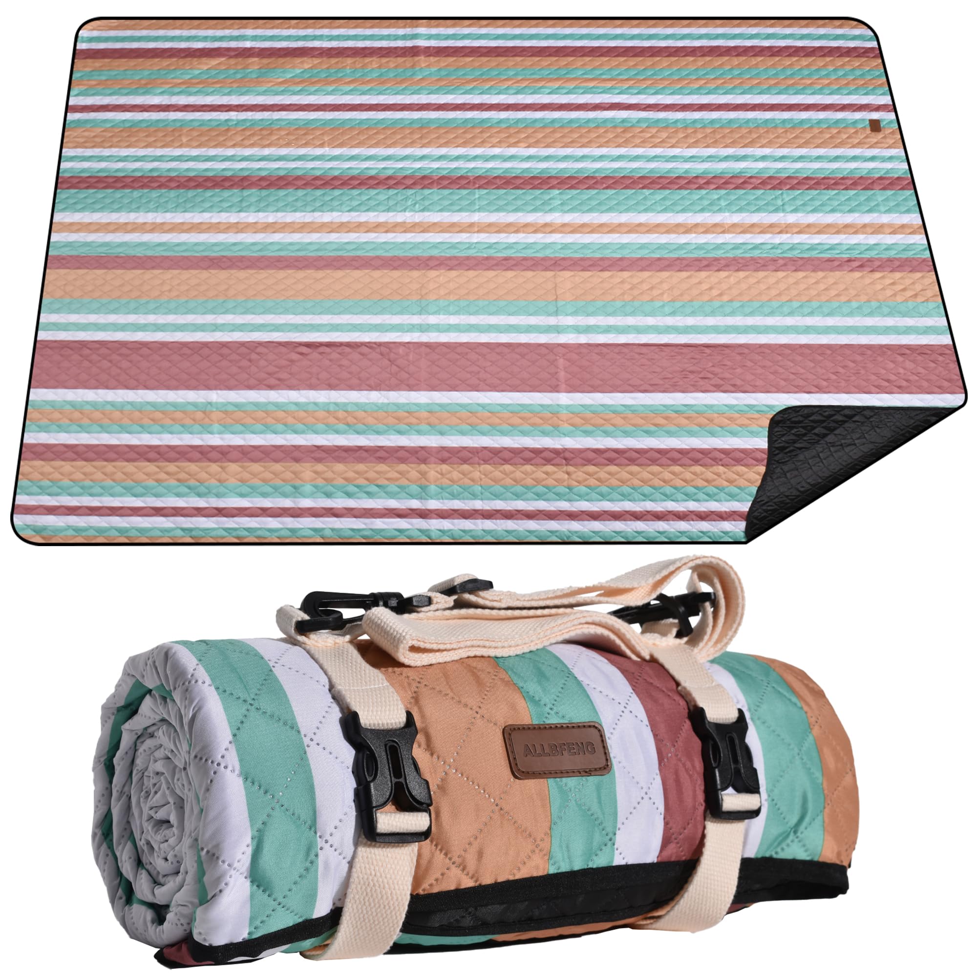 80 X 80 Picnic Blanket Ophelia & Co. Waterproof Picnic Blankets Outdoor Blanket Foldable 2 In 1 Double Layer Sandproof Beach Mat With Carry Strap For Camping Lawn Park Beach Grass(Khaki,70 X