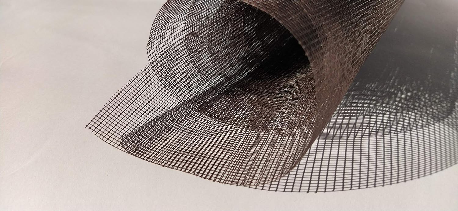 Standard Mesh (18x16) Window Screen Roll - 36in x 50ft - Fiberglass Screening/Patio Screening/Insect Screening (Bronze)