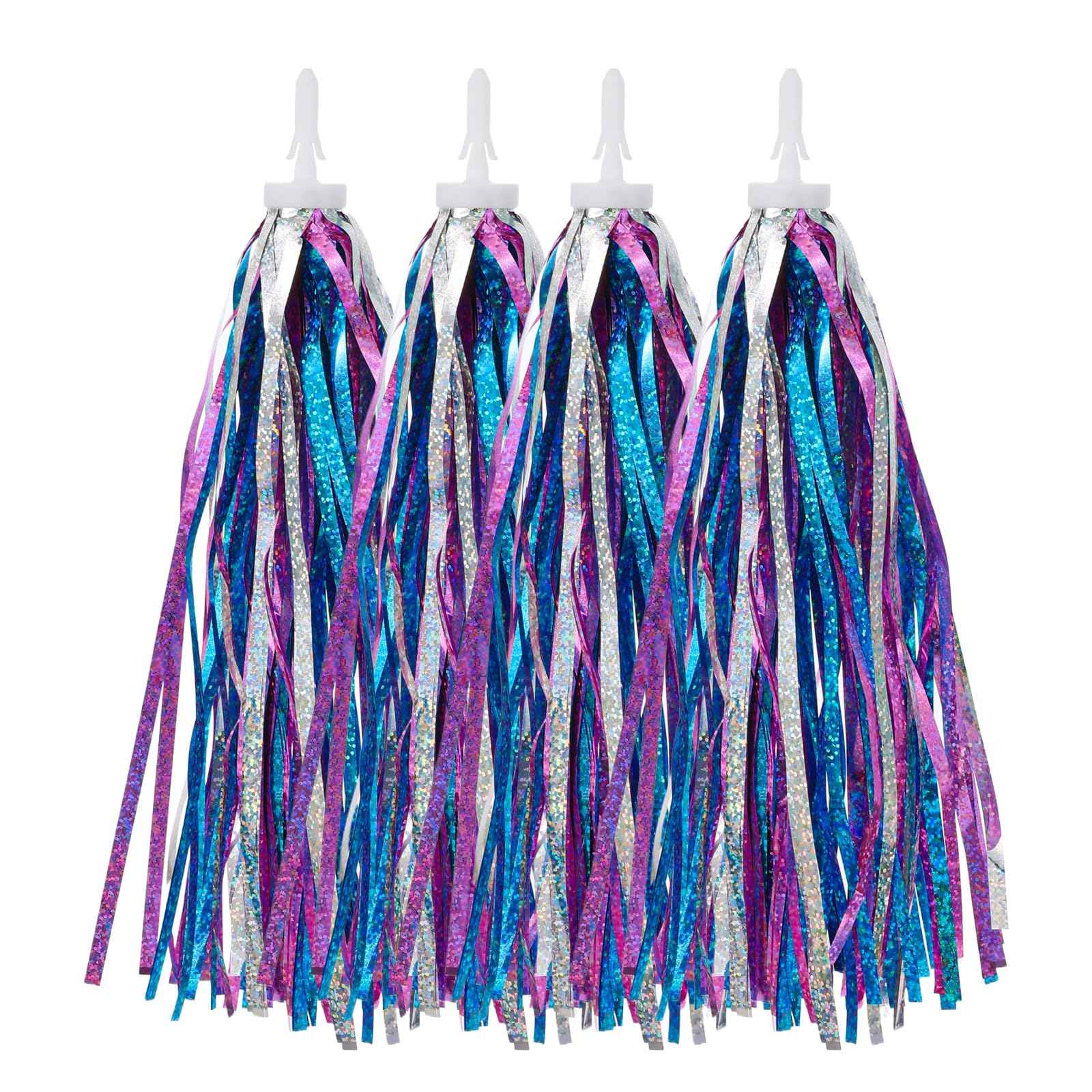Classicseali 4pcs Bike Tassels for Girls,Colorful Bike Streamers Girls,Durable Bicycle Streamers for Girl, Suitable for All Kinds of Vehicles, including Bicycles, Scooters and Tricycles