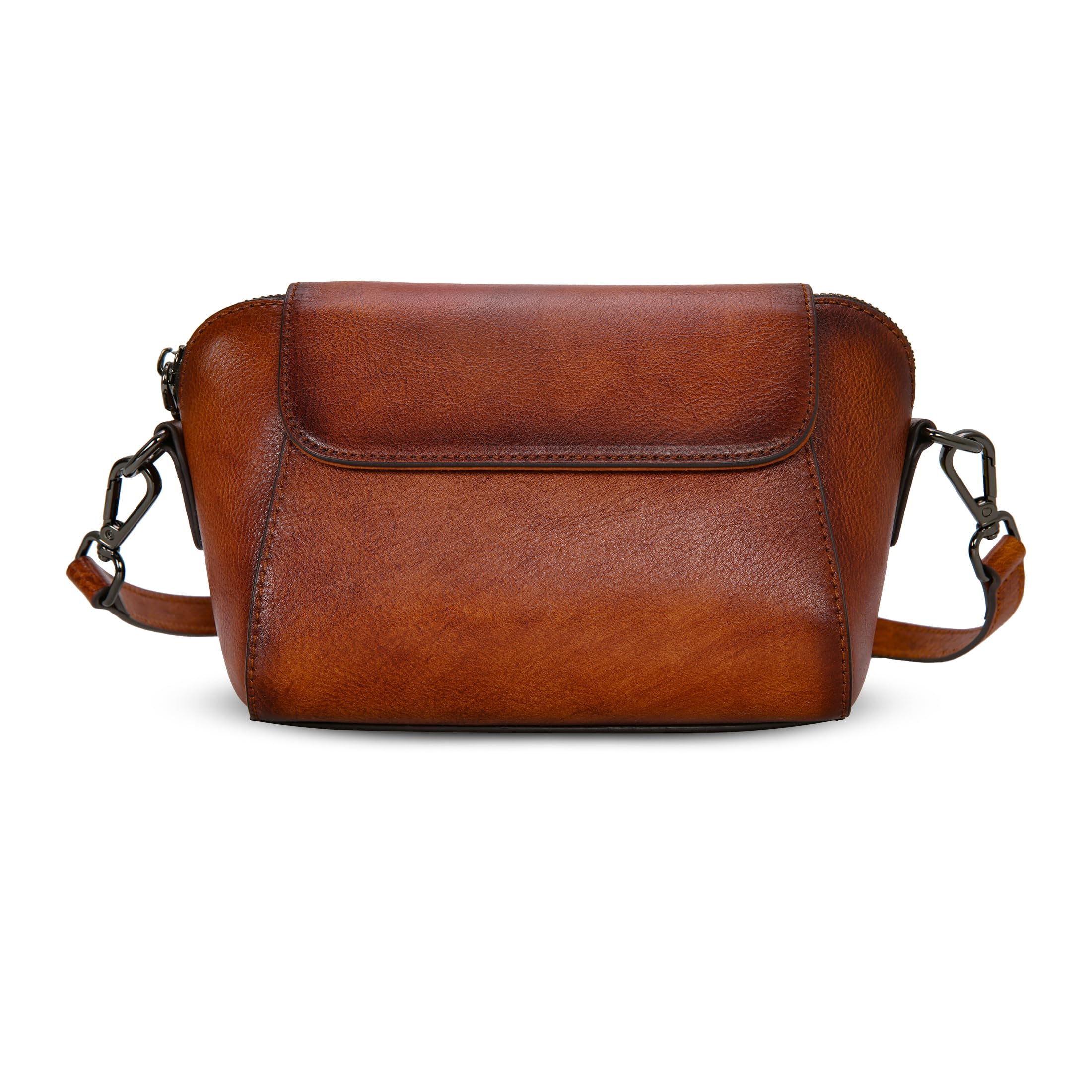 HESHE Genuine Leather Purses for Women Designer Crossbody Bags Small Shoulder Handbag Lightweight Satchel Purse for Everyday