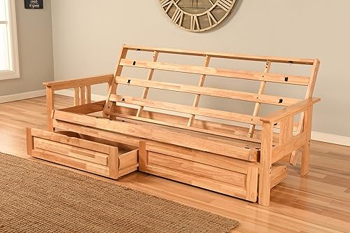 Vista 58 de MFD Futón Montana, Verde, Tela Madera, Colchón de ante de turba