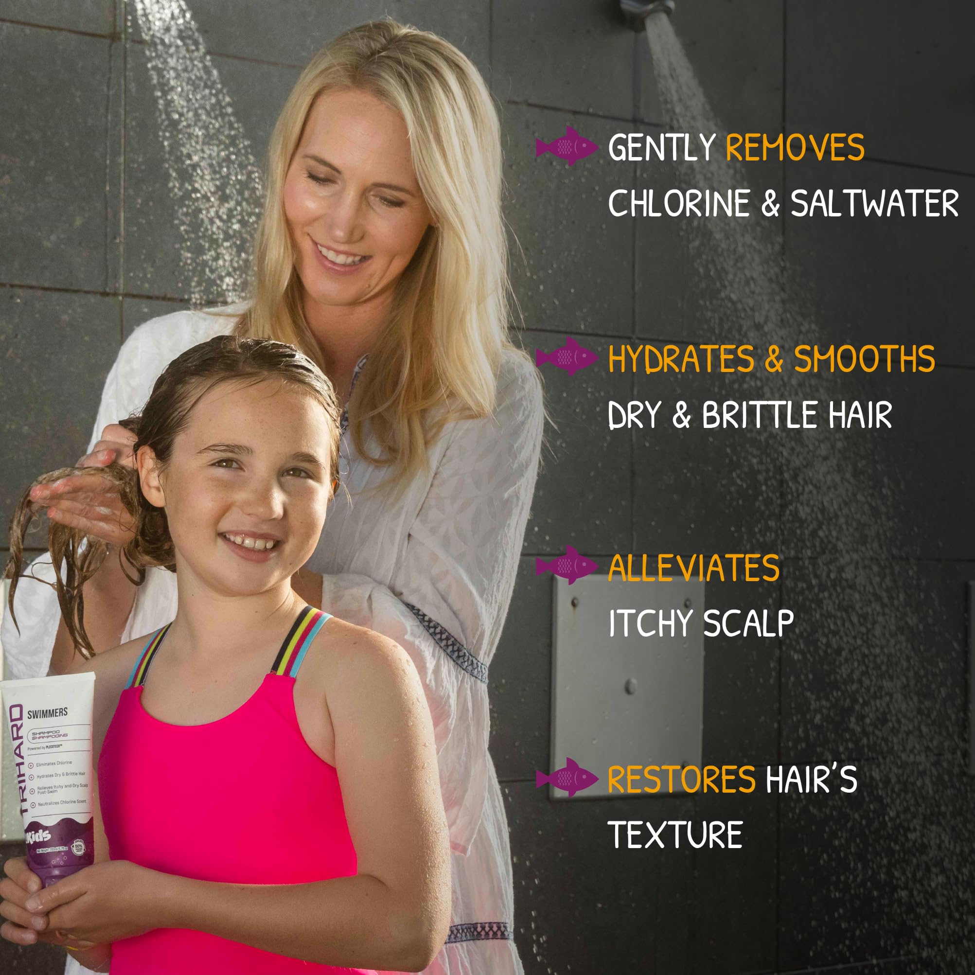 TRIHARD Kids Chlorine Defense Shampoo, Children’s Swim Shampoo to Protect and Hydrate Hair from Pool and Ocean - Image 3