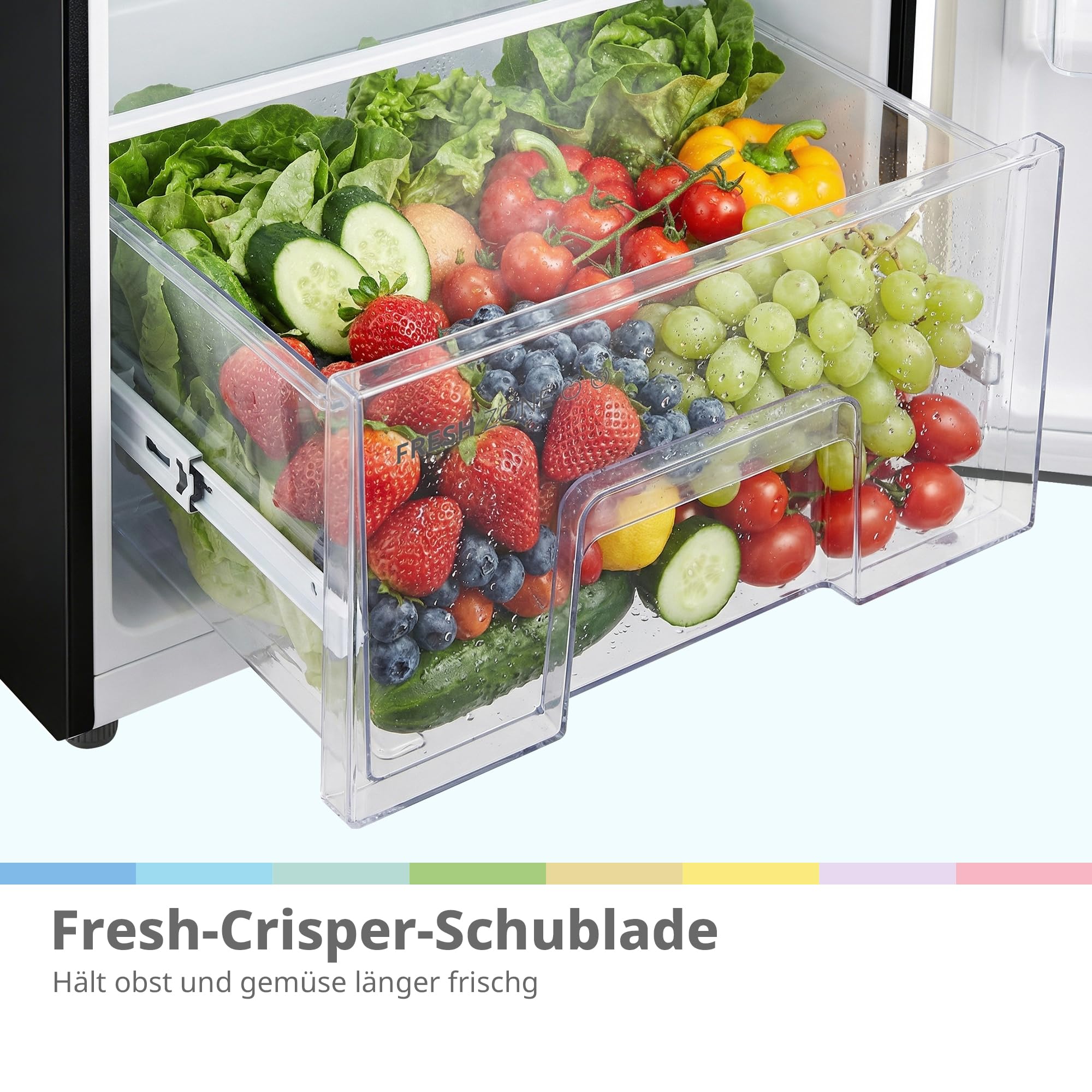 Comfee 88L Kühlschrank mit Chill Box-Fach,42db,Abnehmbarem Griff,82.7cm Höh | Gelb,Einstellbare Temperatur, Wechselbarer Türanschlag,Chill Box-Fach, Herausnehmbare Glasablagen, Modernes Design, EEK E