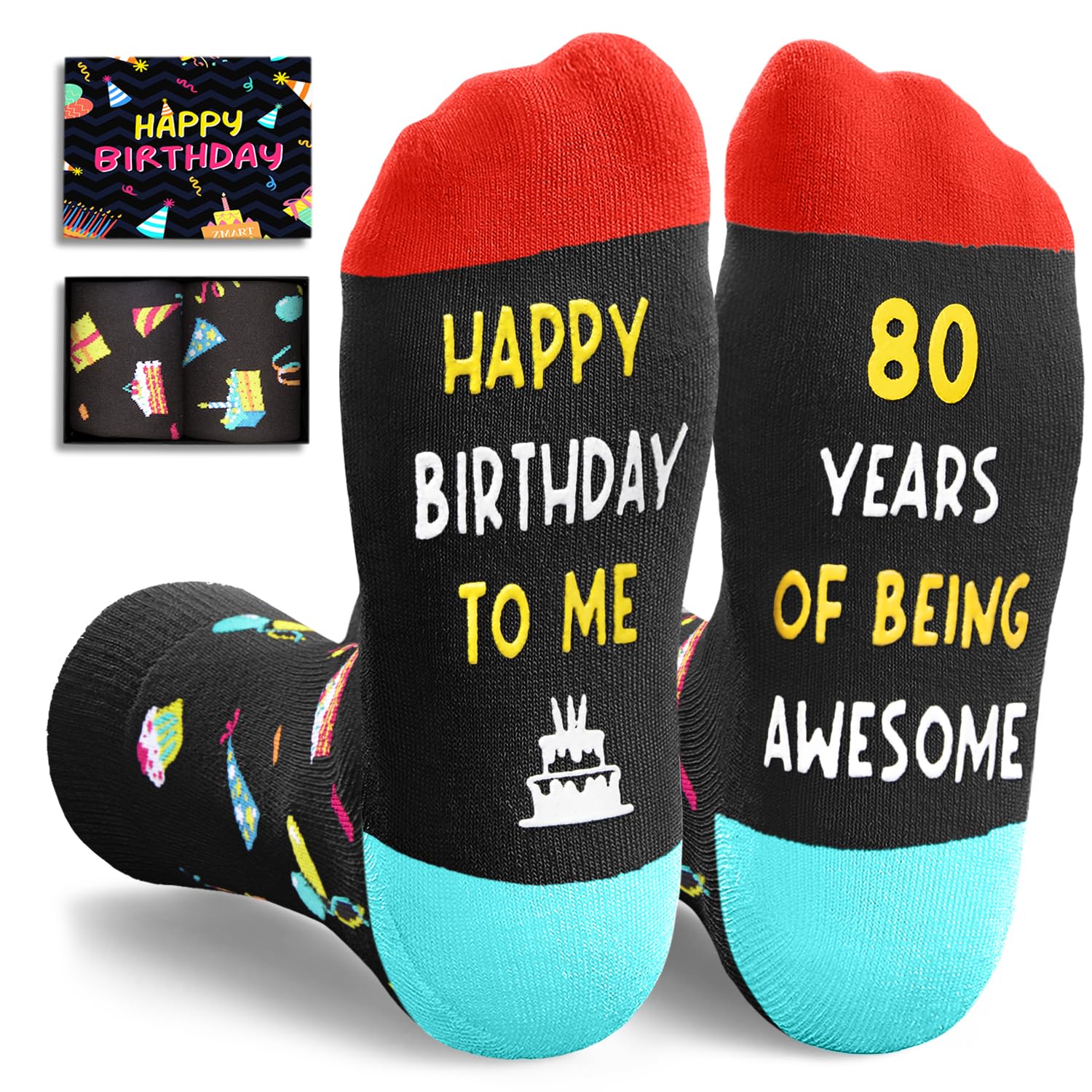 Zmart Birthday Gift Ideas for Men - Socks for Older Women over 71, Best Gifts for 80 Year Old Man Gifts