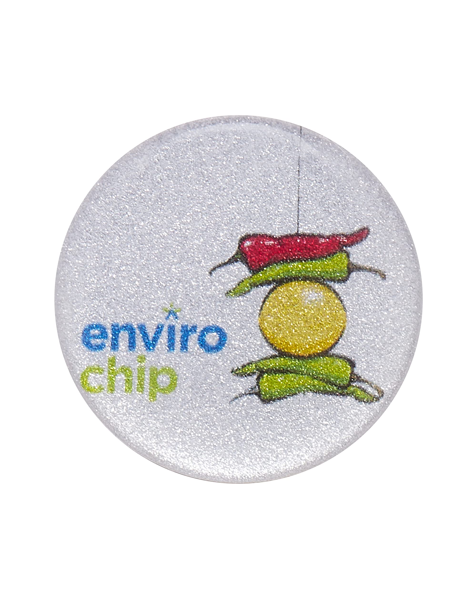 Envirochip - Clinically Tested Electrosmog Protection Chip for Mobile Kitsch Lemon Design - Silver