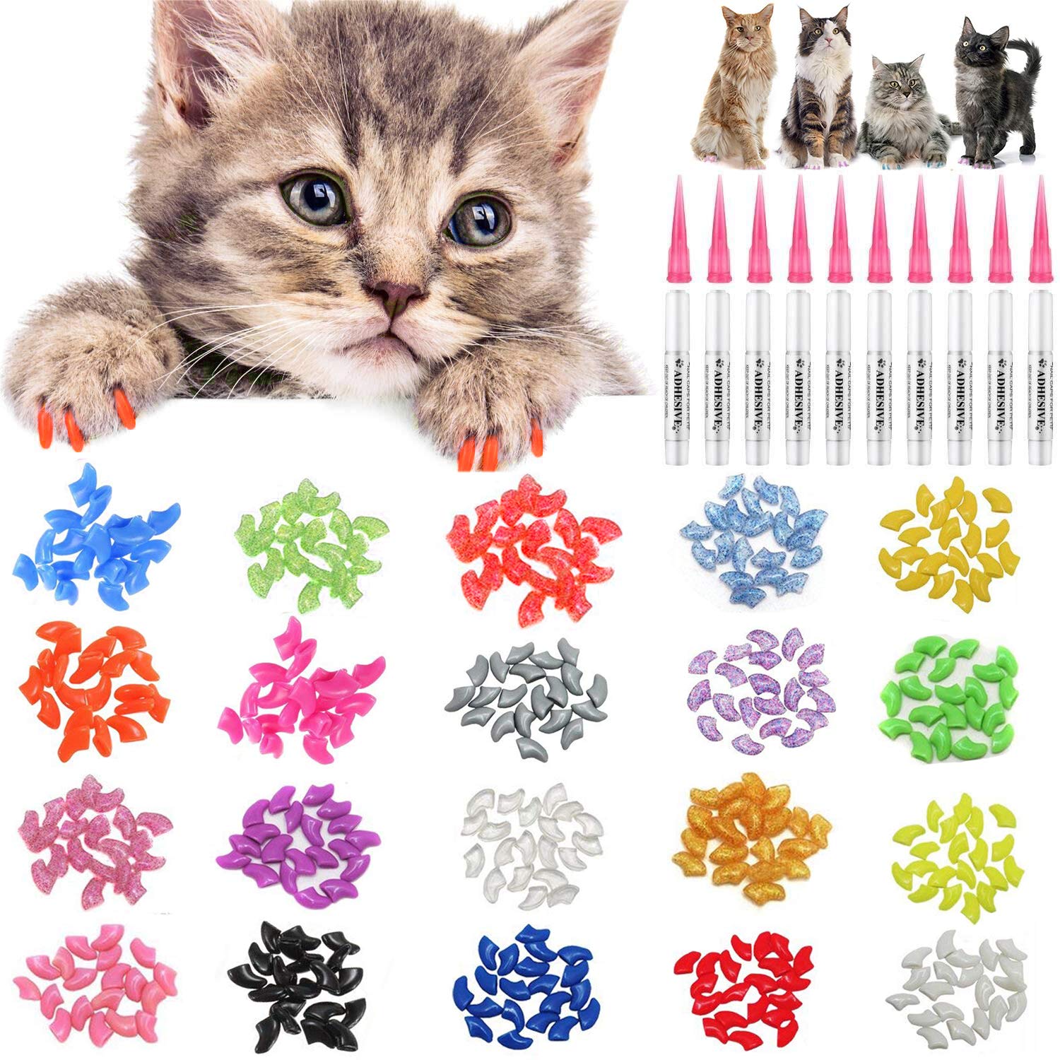 Ymccool Best Cat Nail Caps YMCCOOL Cat Nail Caps Soft Claw Covers