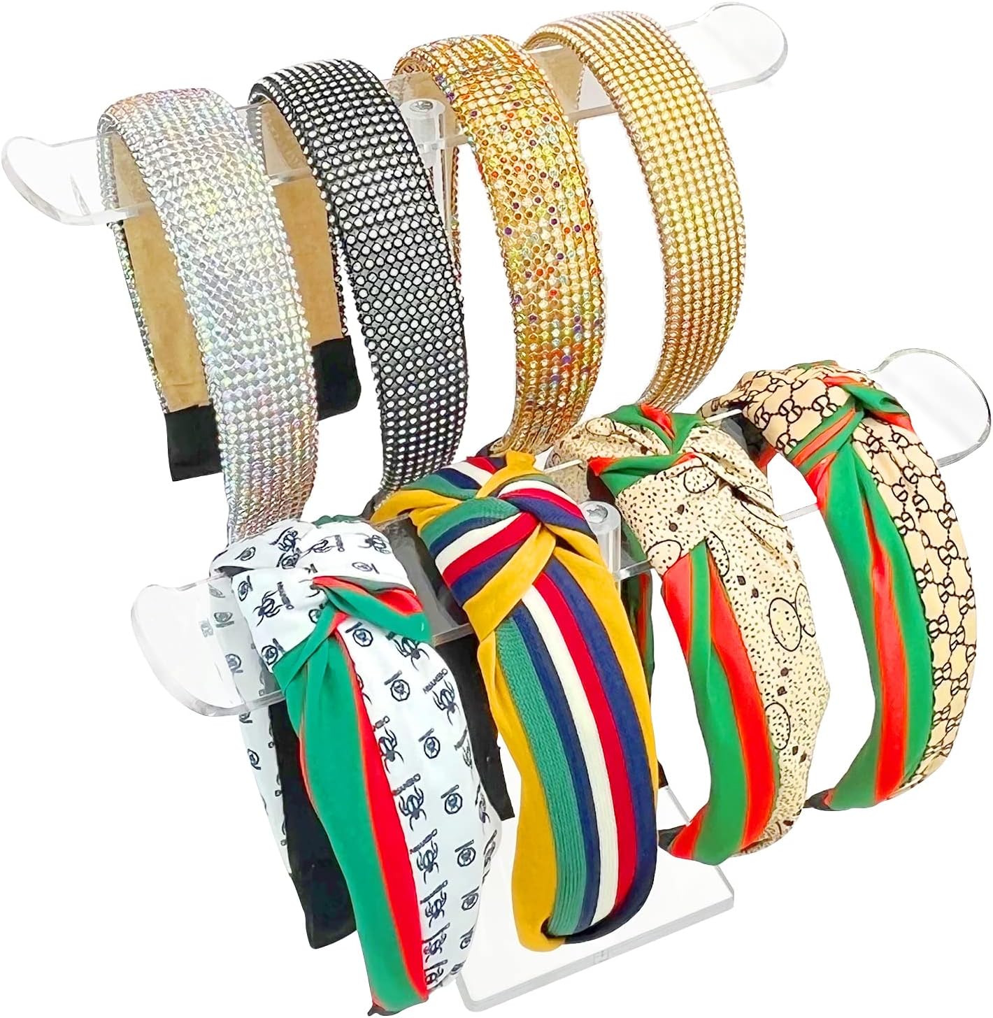Acrylic Headband Holder, Hair Accessories Organizer Clear Stand for Girls