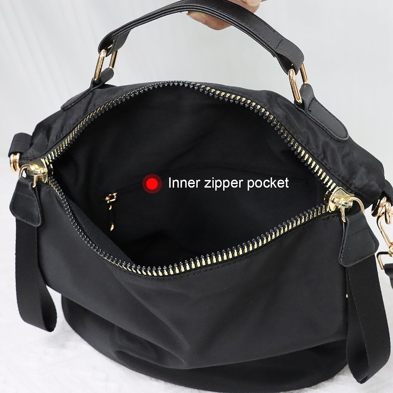 Women Nylon Handbag Anti-theft Casual Lightweight Travel Shopping Shoulder Bag Crossbody Bag - Image 7